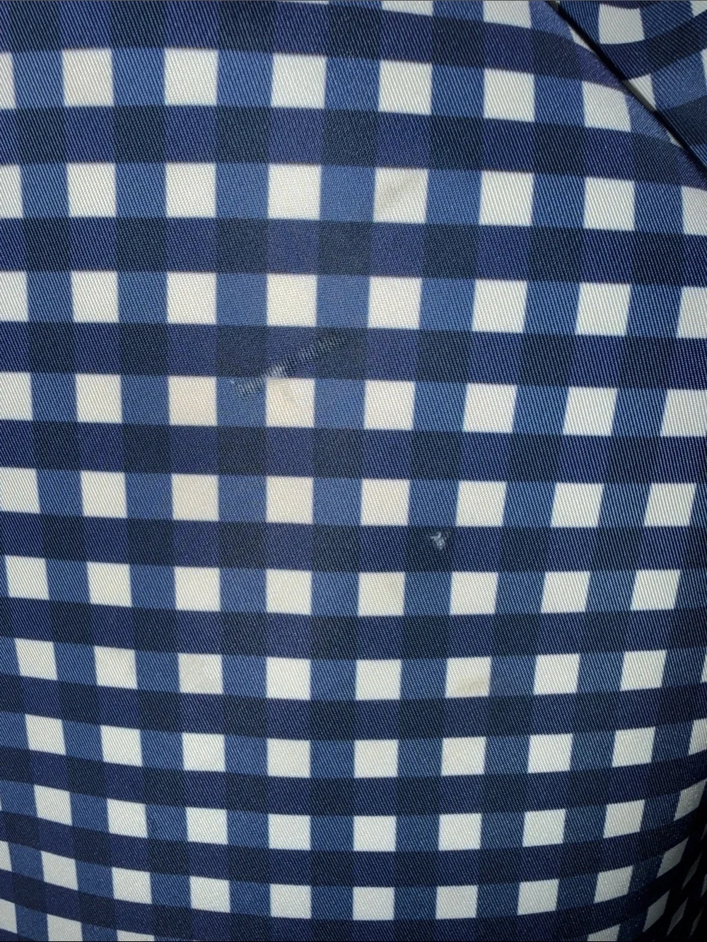 Tory Burch Navy and White Gingham Crossbody Bag